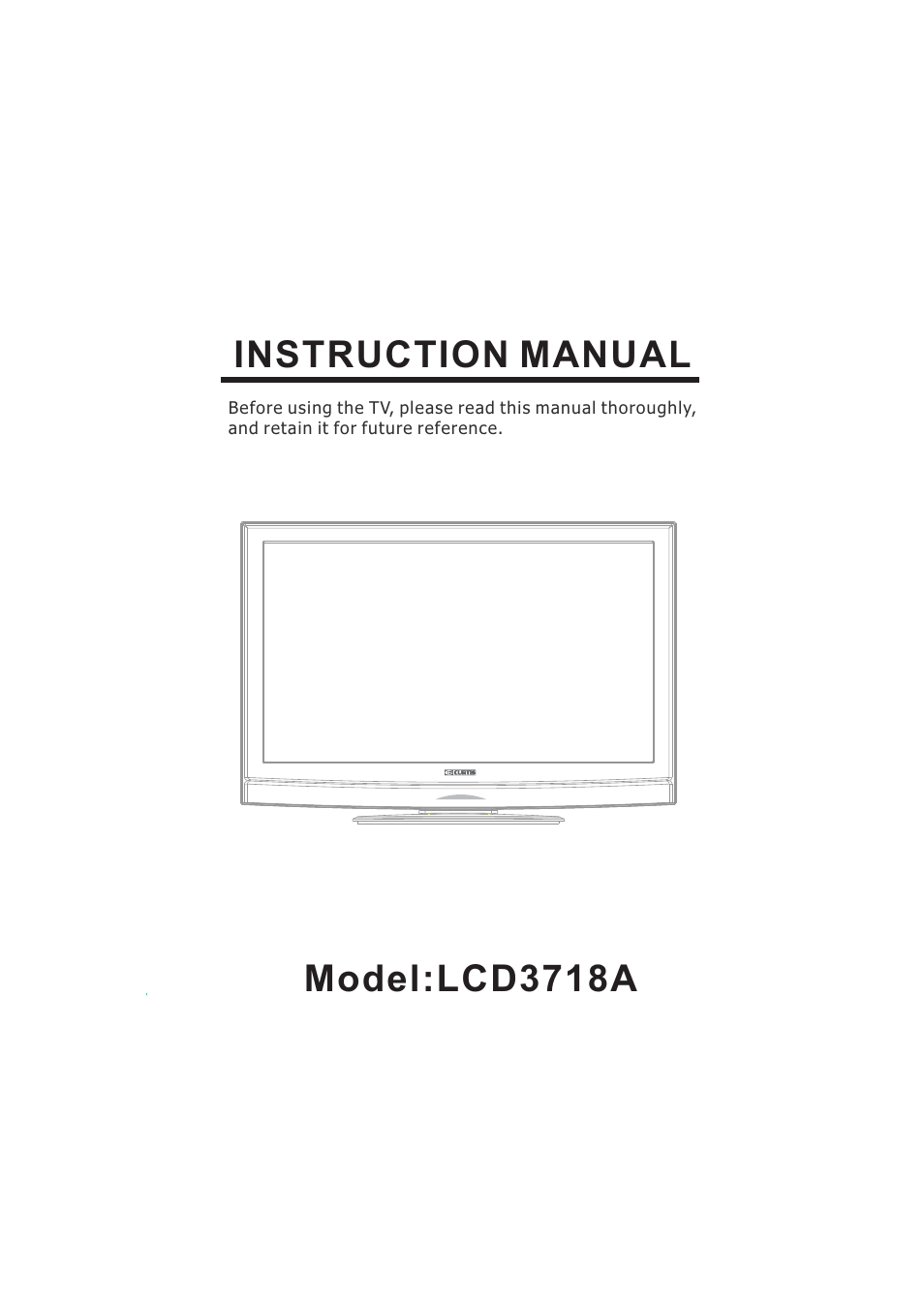 Curtis LCD3718A User Manual | 35 pages