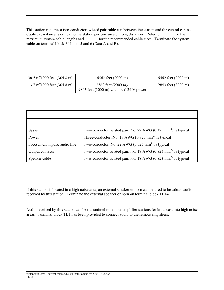 System, Audio | GAI-Tronics DHF-102 Digital Intercom Staitons User Manual | Page 13 / 27