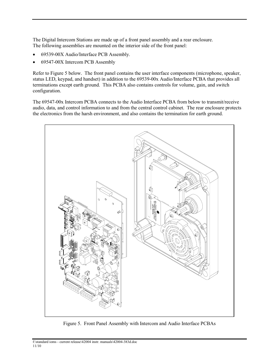Description of major components | GAI-Tronics DHF-102 Digital Intercom Staitons User Manual | Page 6 / 27