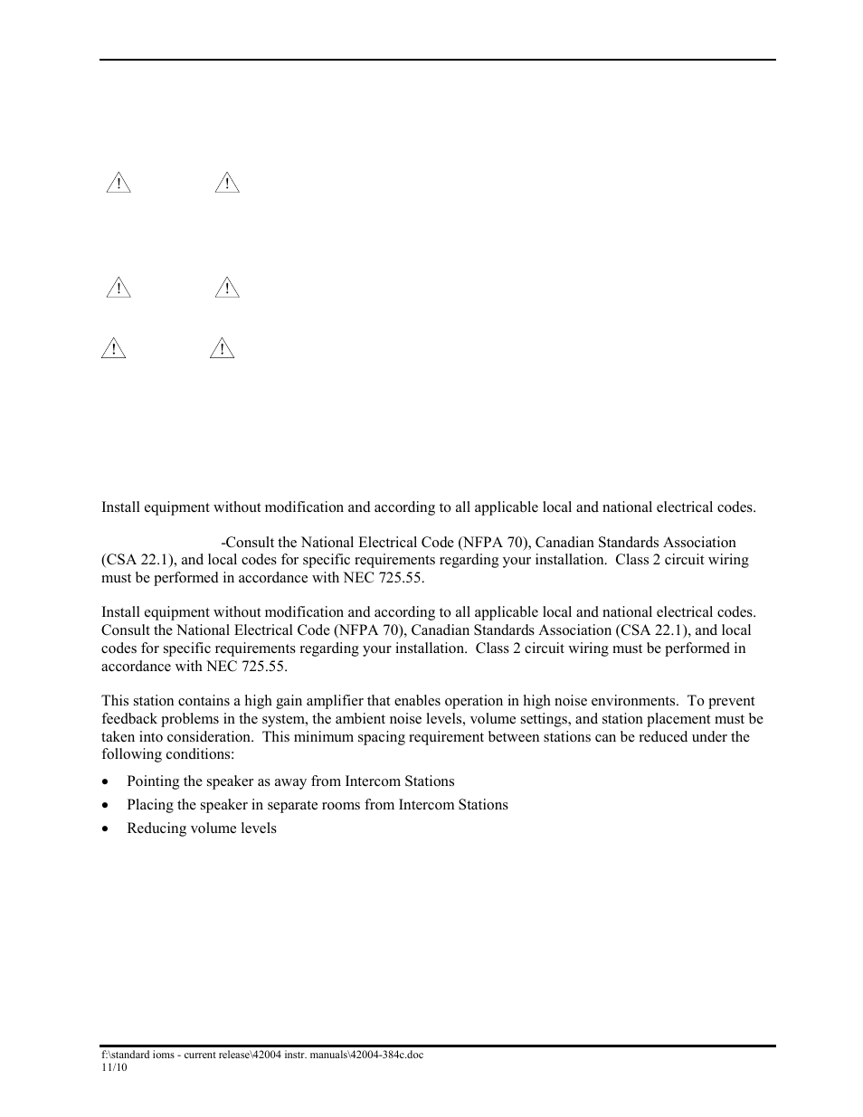 Installation, General information | GAI-Tronics DSA-101 Remote Speaker Amplifier User Manual | Page 4 / 12