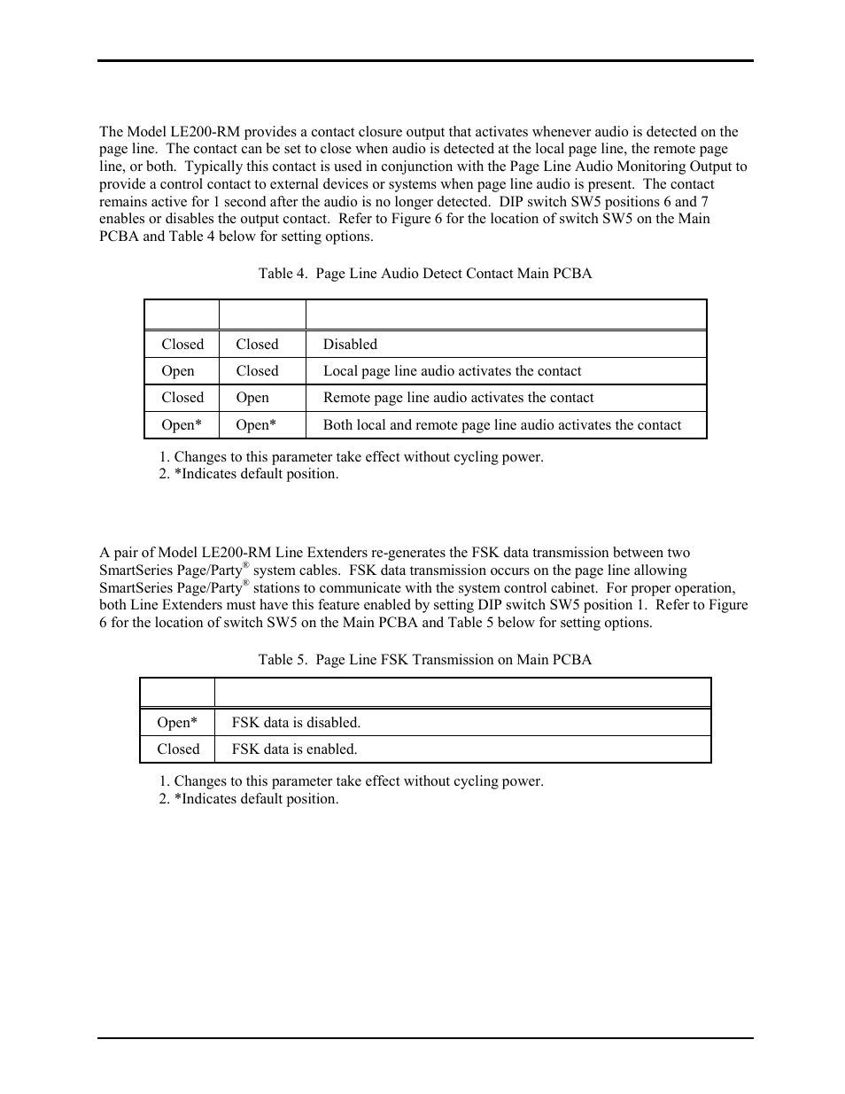 Page line audio detect output contact | GAI-Tronics LE200-RM Rack-Mount Page/Party Line Extender User Manual | Page 11 / 59