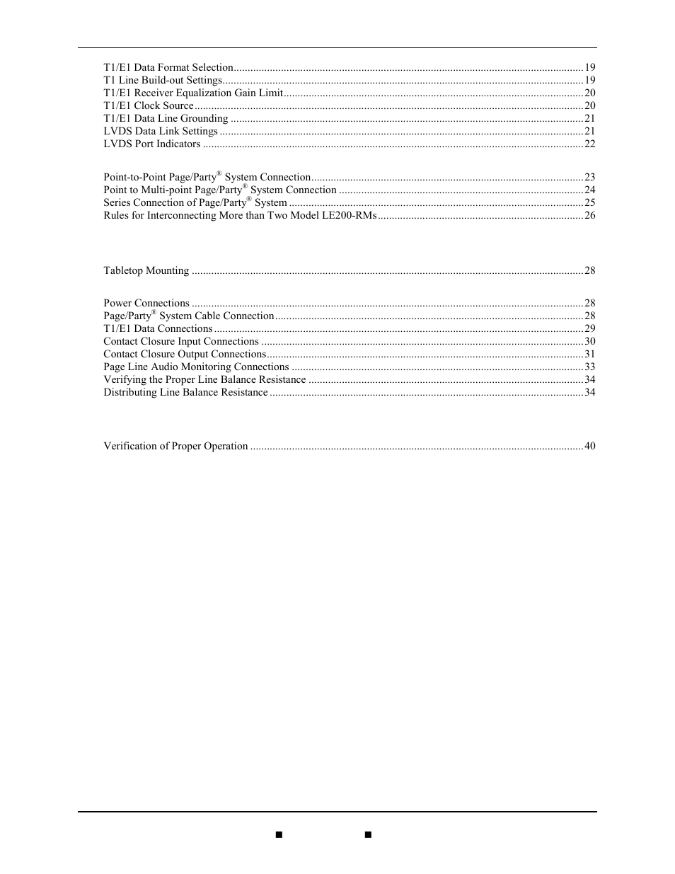 GAI-Tronics LE200-RM Rack-Mount Page/Party Line Extender User Manual | Page 2 / 59