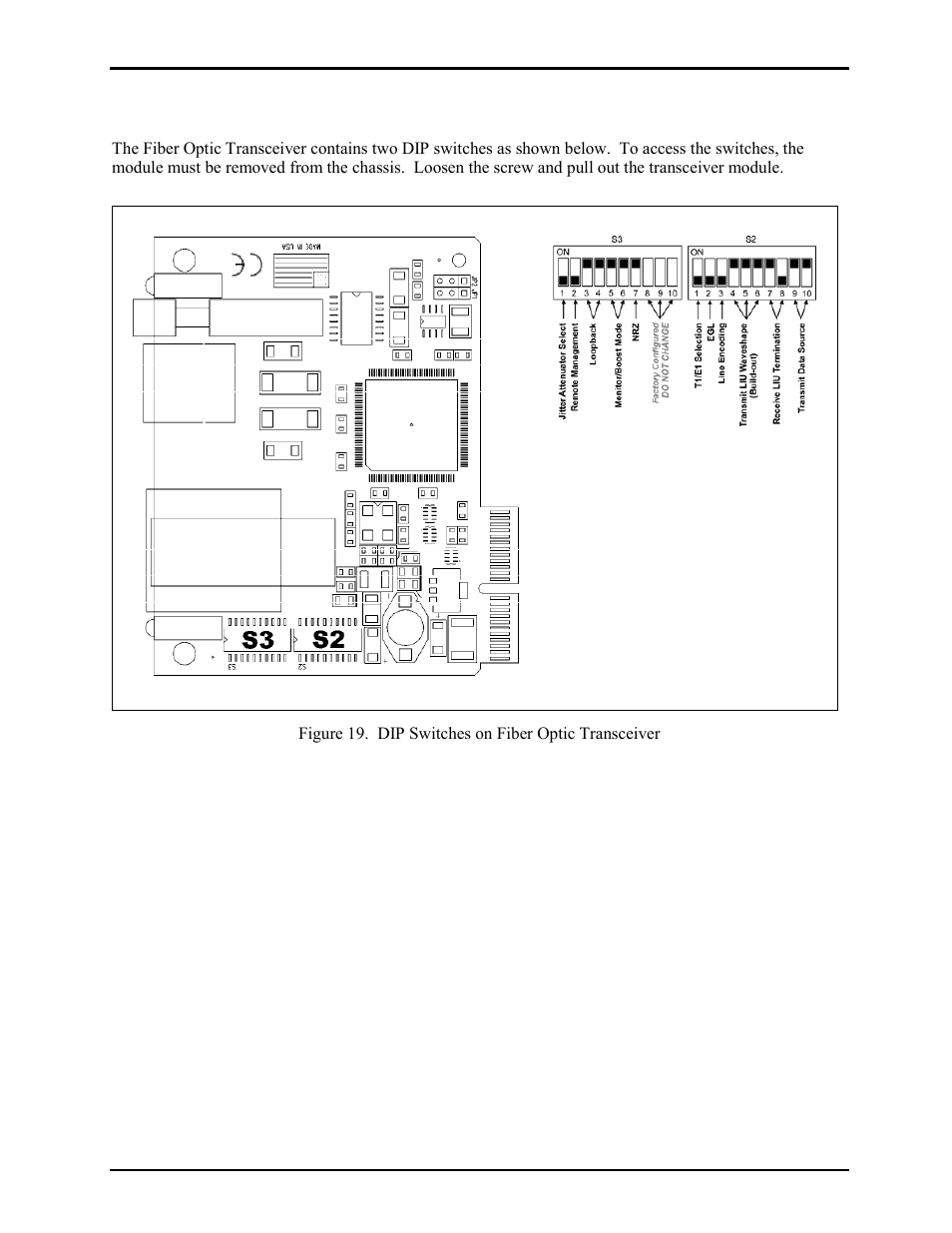 Fiber optic transceiver set-up | GAI-Tronics LE200-RM Rack-Mount Page/Party Line Extender User Manual | Page 38 / 59