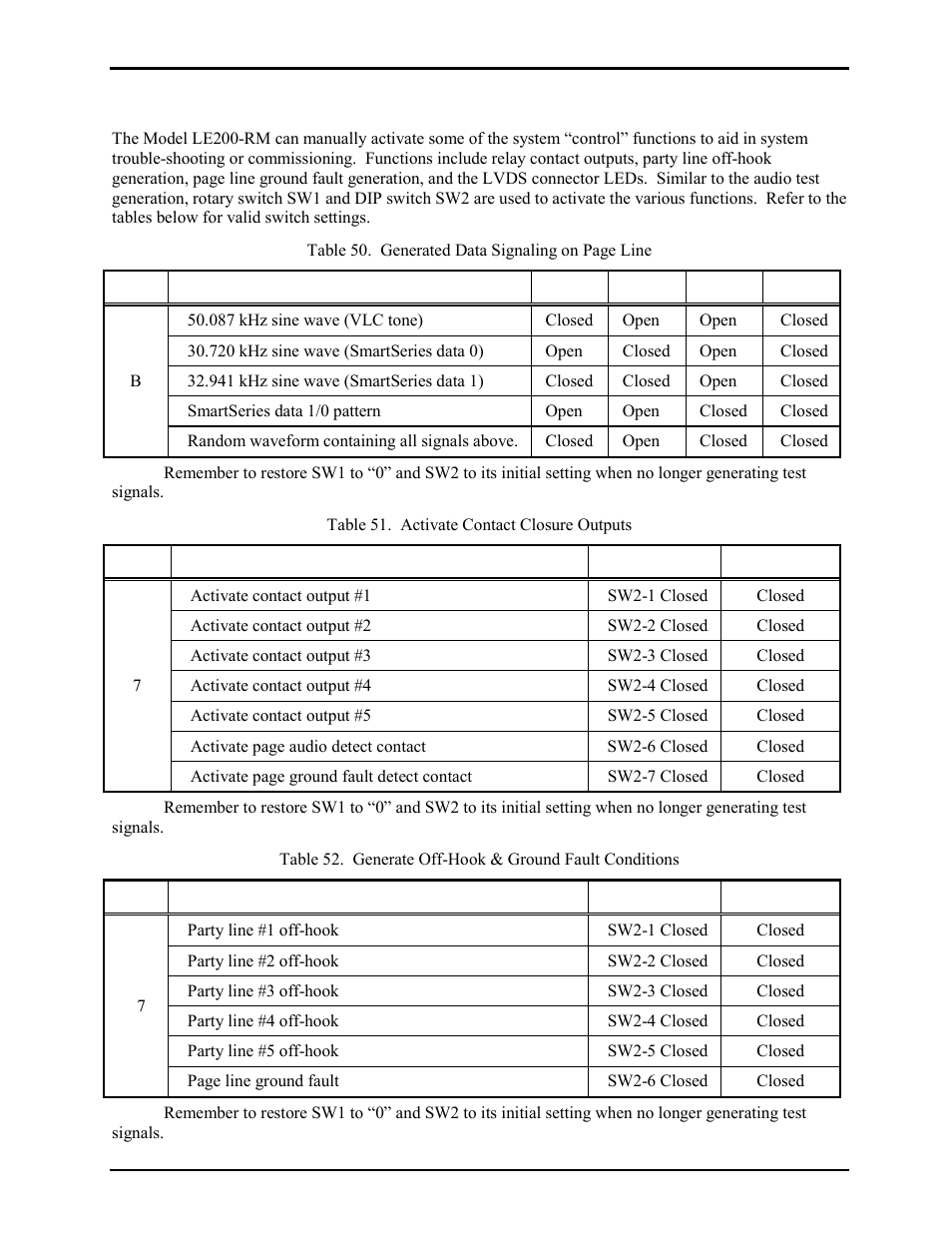 Function testing | GAI-Tronics LE200-RM Rack-Mount Page/Party Line Extender User Manual | Page 51 / 59