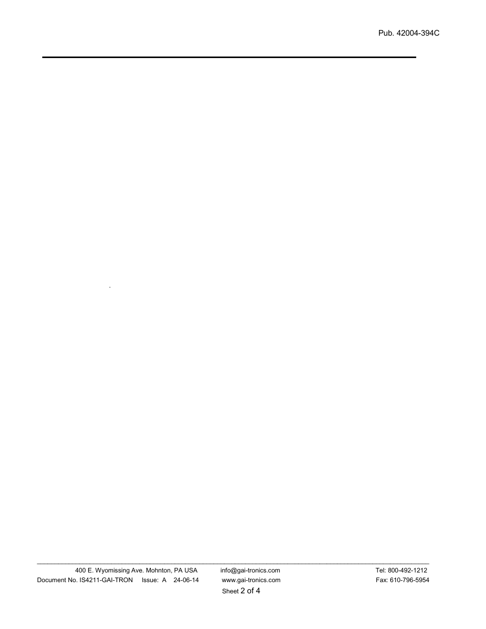 Warranty, Return policy | GAI-Tronics 13380-xxx Series 13380-xxx Series Loudspeakers Instruction and Service Manual User Manual | Page 2 / 4