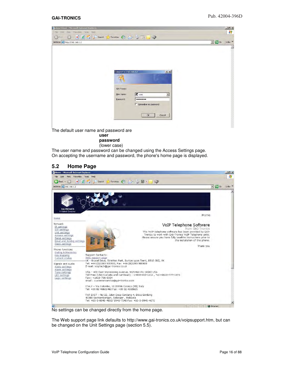 GAI-Tronics VoIP Telephone Software Configuration Guide User Manual | Page 16 / 88