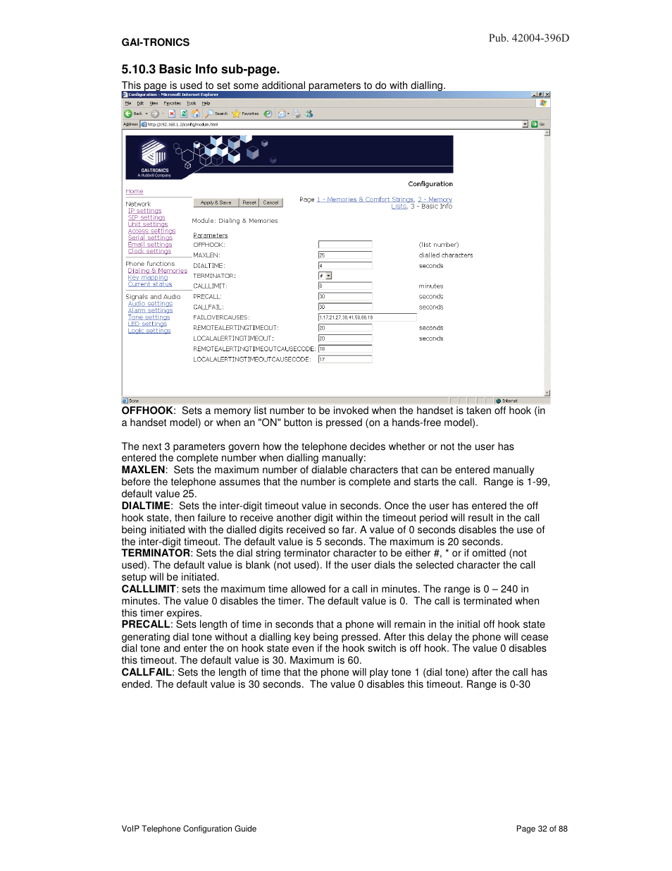 GAI-Tronics VoIP Telephone Software Configuration Guide User Manual | Page 32 / 88