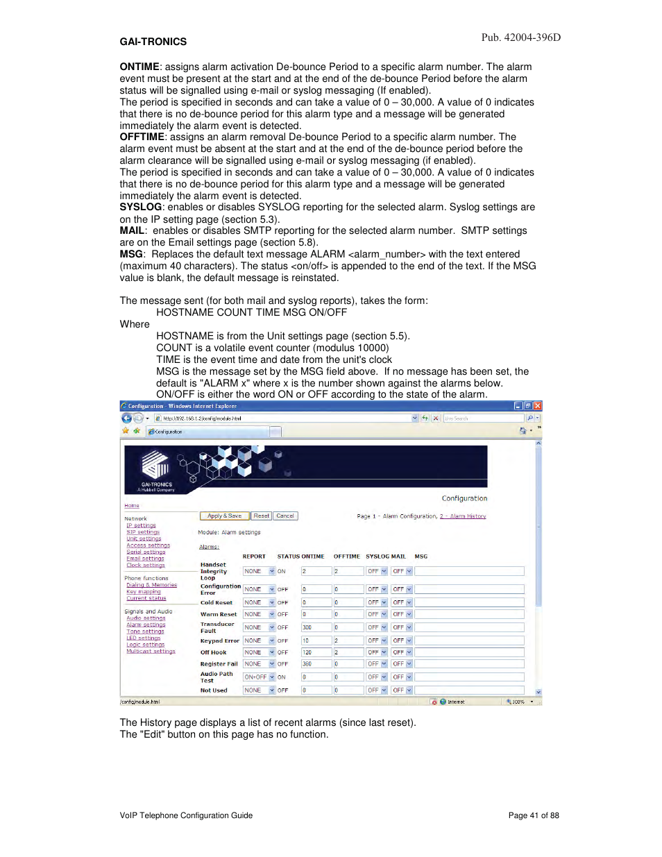 GAI-Tronics VoIP Telephone Software Configuration Guide User Manual | Page 41 / 88