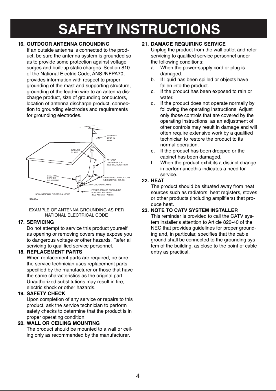 Safety instructions | Curtis iP3019UK User Manual | Page 4 / 16