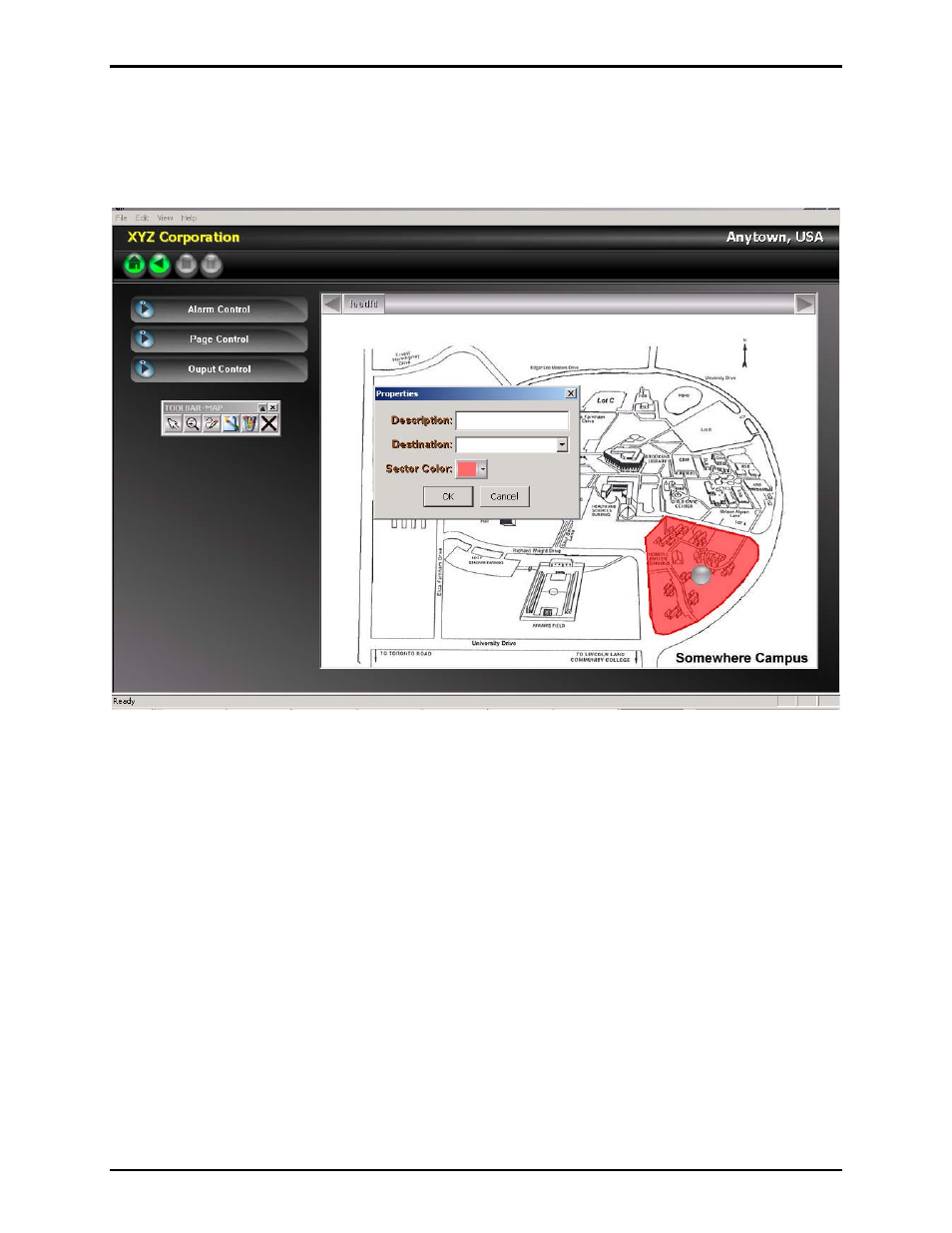 Assigning properties to an area on the map | GAI-Tronics Sonic Alarm Sonic Alarm System Software Programming and User Manual User Manual | Page 33 / 101