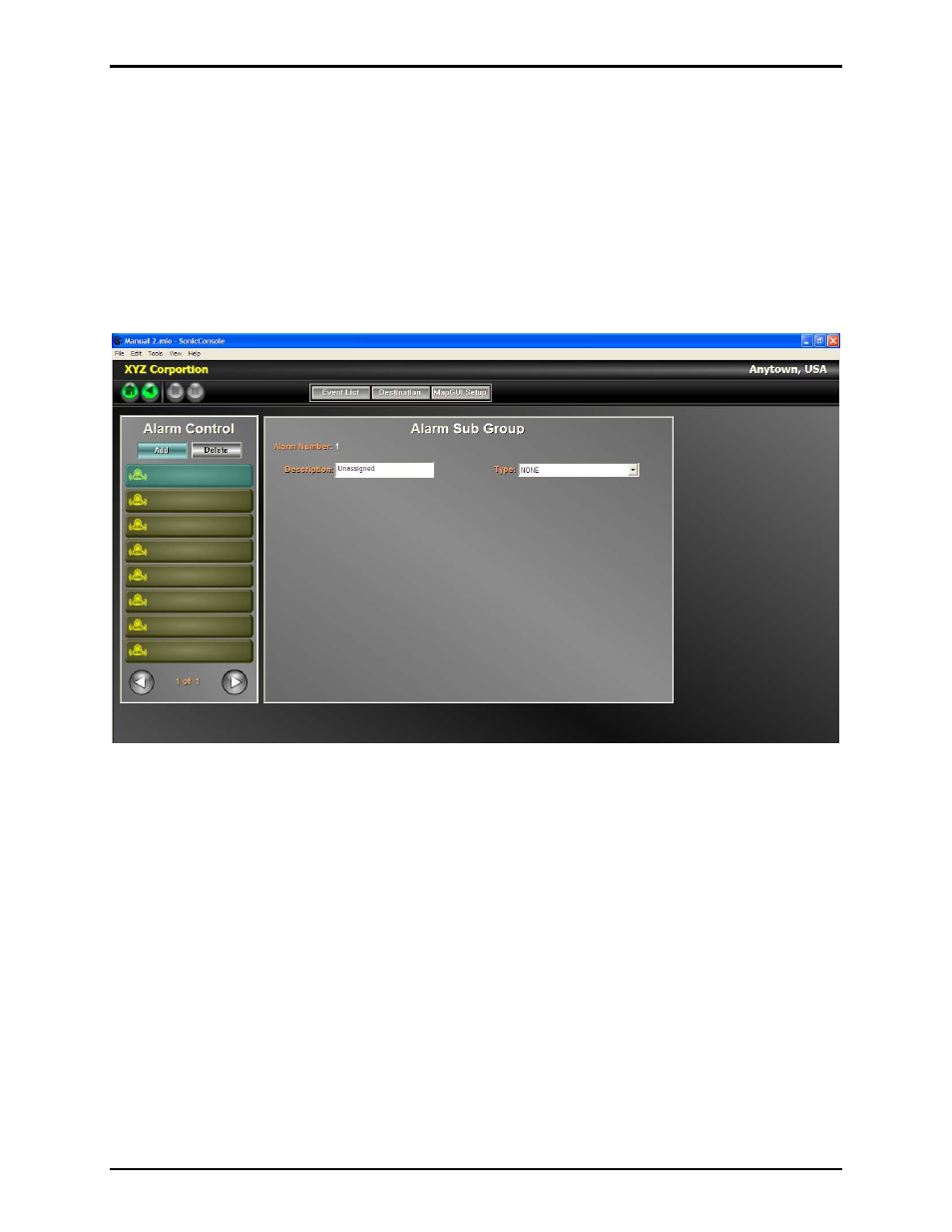 Adding and deleting alarm control buttons | GAI-Tronics Sonic Alarm Sonic Alarm System Software Programming and User Manual User Manual | Page 35 / 101