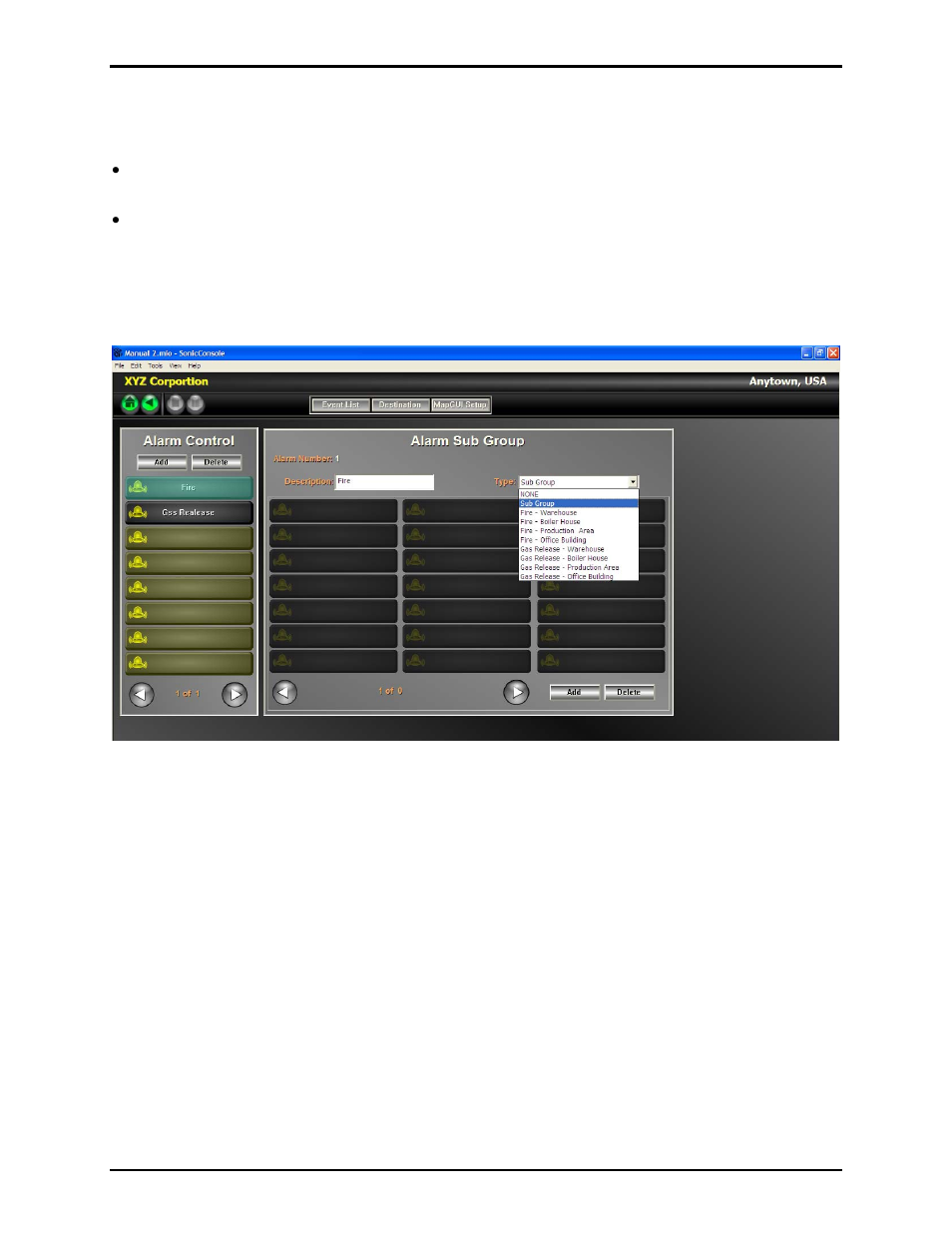 Alarm sub groups | GAI-Tronics Sonic Alarm Sonic Alarm System Software Programming and User Manual User Manual | Page 37 / 101