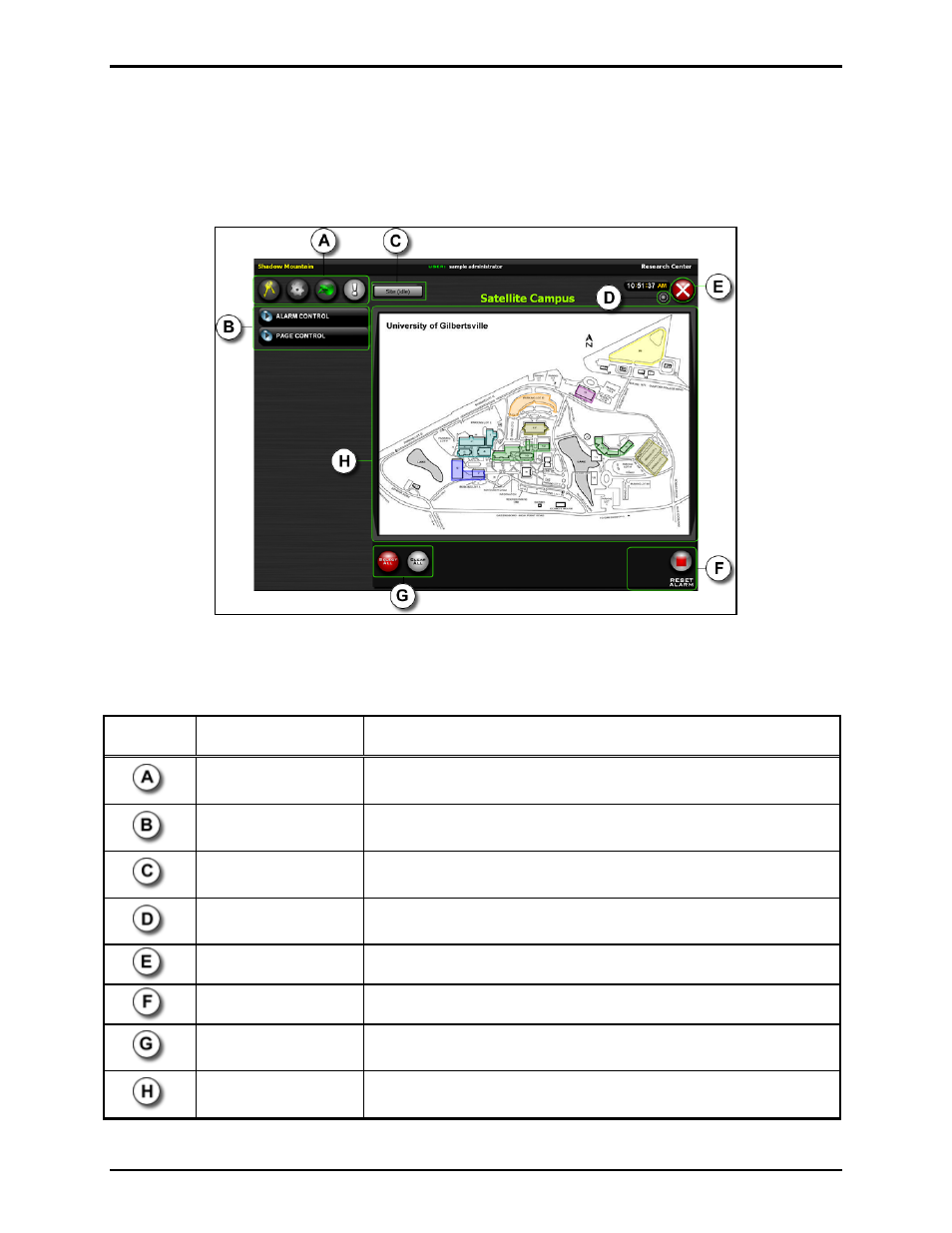 The map view | GAI-Tronics Sonic Alarm Sonic Alarm System Software Programming and User Manual User Manual | Page 69 / 101