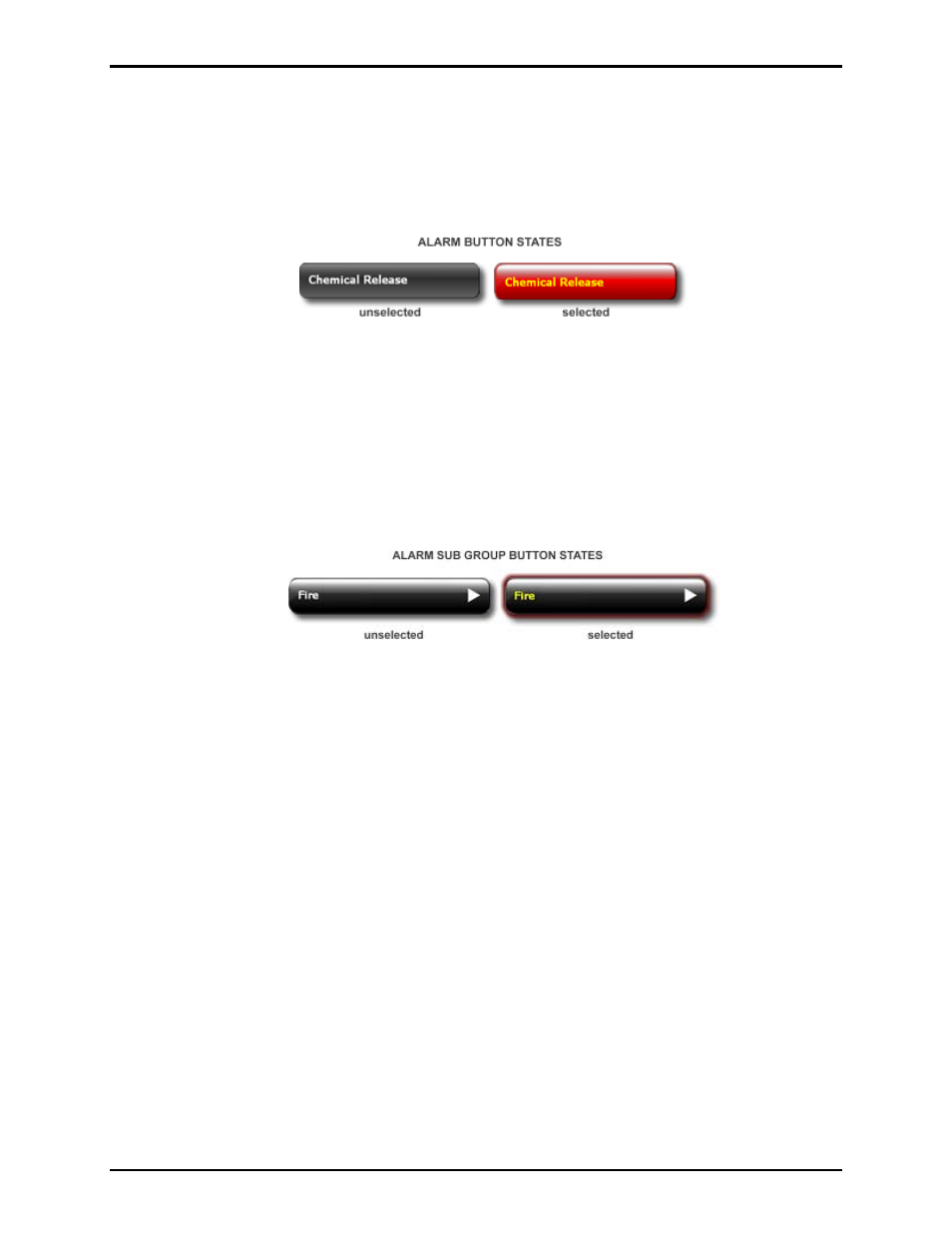 Alarm buttons, Alarm sub group button | GAI-Tronics Sonic Alarm Sonic Alarm System Software Programming and User Manual User Manual | Page 80 / 101
