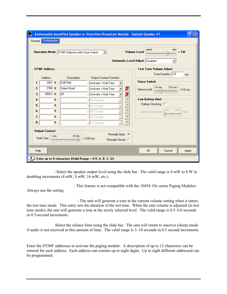 Dtmf with voice switch | GAI-Tronics 10458-101 600-Ohm / RF Electronics Paging Module User Manual | Page 16 / 31