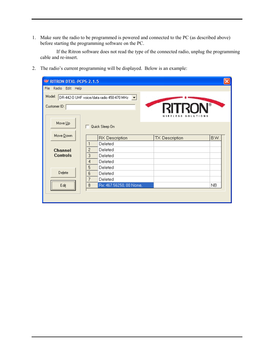 Programming the radio | GAI-Tronics 10458-101 600-Ohm / RF Electronics Paging Module User Manual | Page 19 / 31