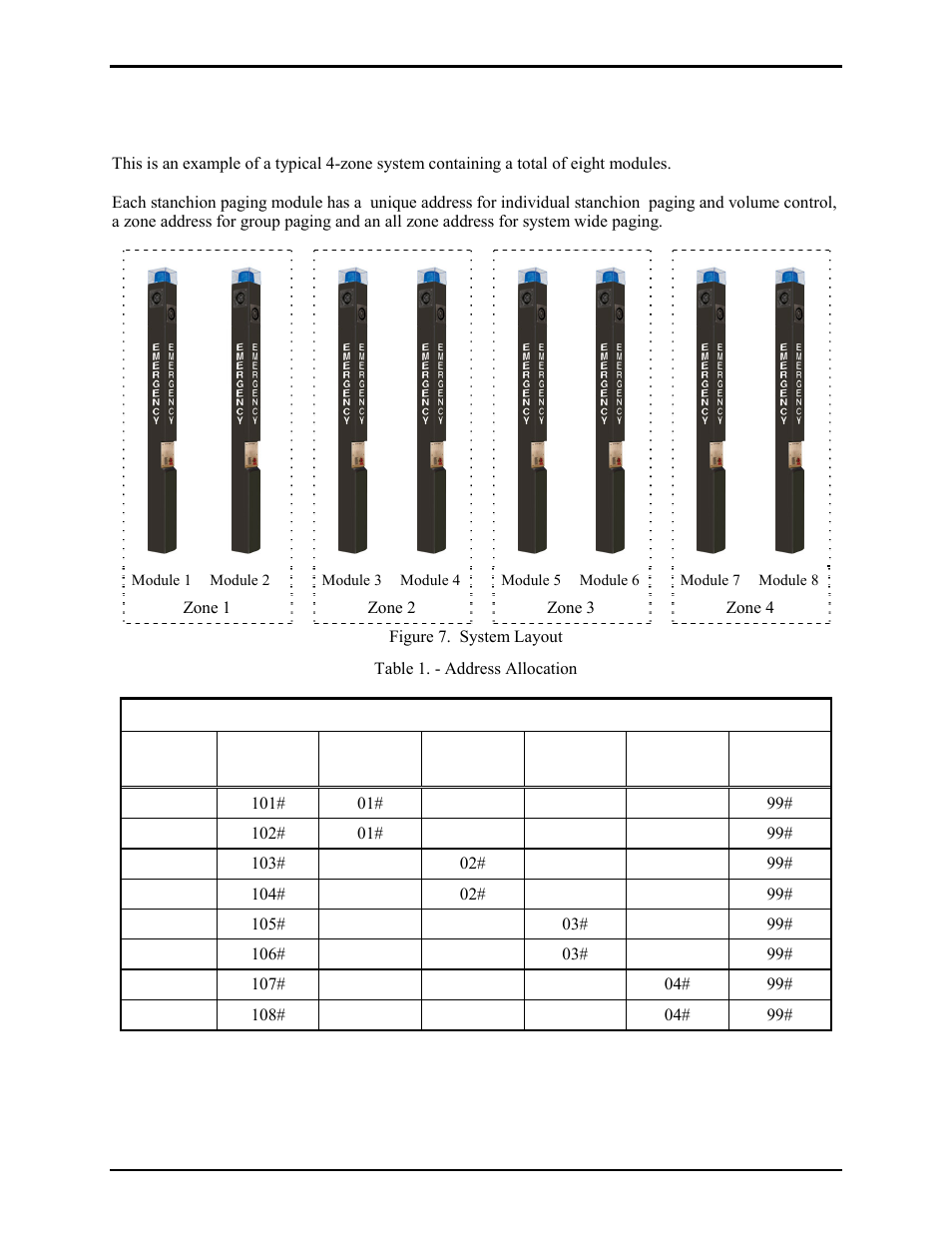 Appendix a: speaker zoning examplethis is, Appendix a: speaker zoning example | GAI-Tronics 10458-101 600-Ohm / RF Electronics Paging Module User Manual | Page 29 / 31