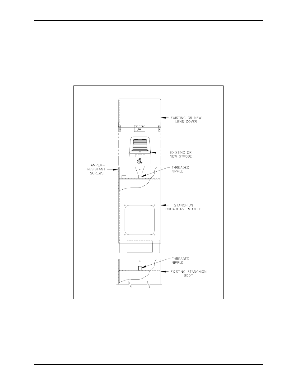 Strobe installation | GAI-Tronics 234SBM Stanchion Broadcast Module User Manual | Page 4 / 6