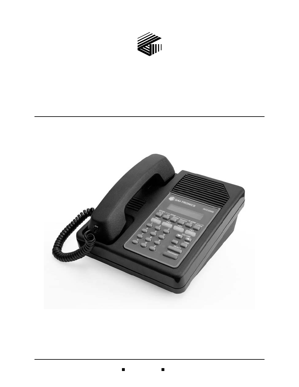 GAI-Tronics ACC2500 Audio Control Center User Manual | 56 pages