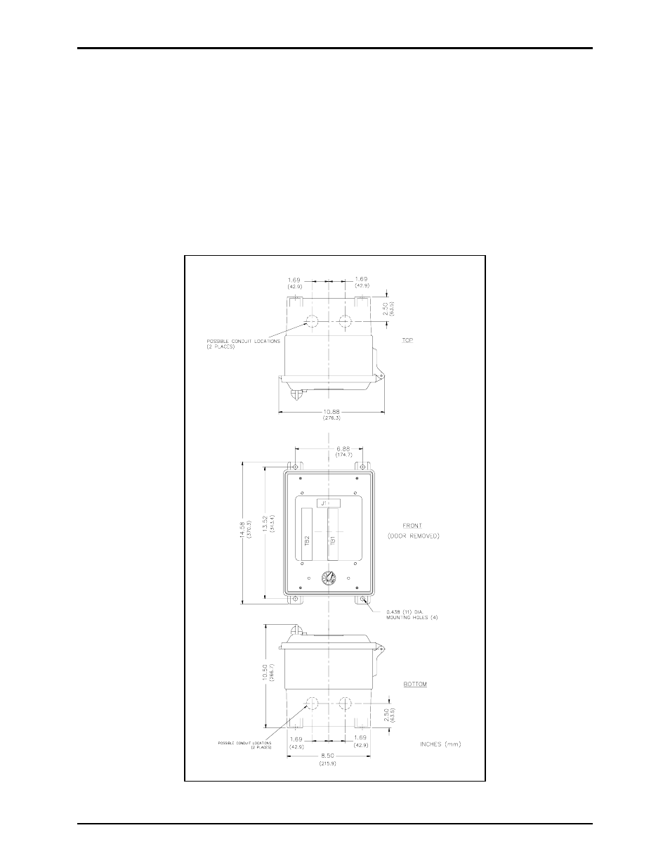 Mounting | GAI-Tronics 7335-001 Page/Party Weatherproof Non-Metallic Multi-Party Amplifier Enclosure (115 V AC) User Manual | Page 2 / 8