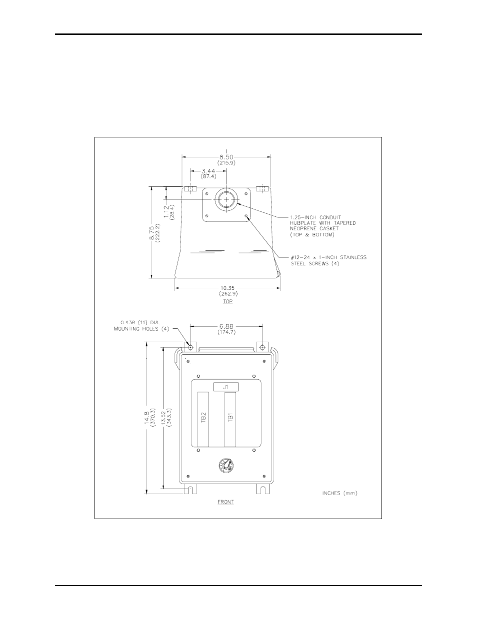 Mounting | GAI-Tronics 7325-101 Page/Party Weatherproof Aluminum Multi-Party Amplifier Enclosure (115 V AC) User Manual | Page 2 / 8