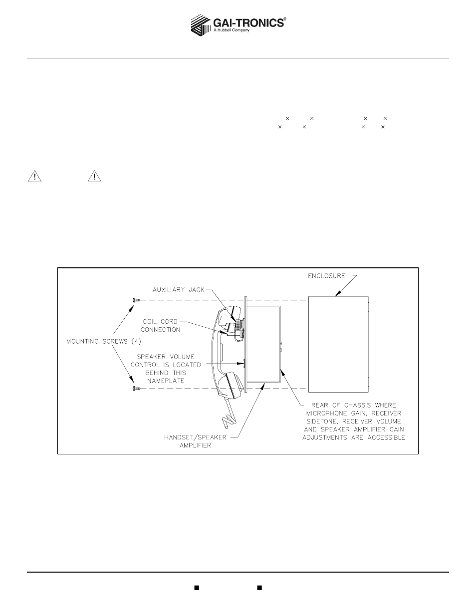 GAI-Tronics 701-304 Page/Party Handset / Speaker with Auxiliary Jack (115 V AC) User Manual | 2 pages