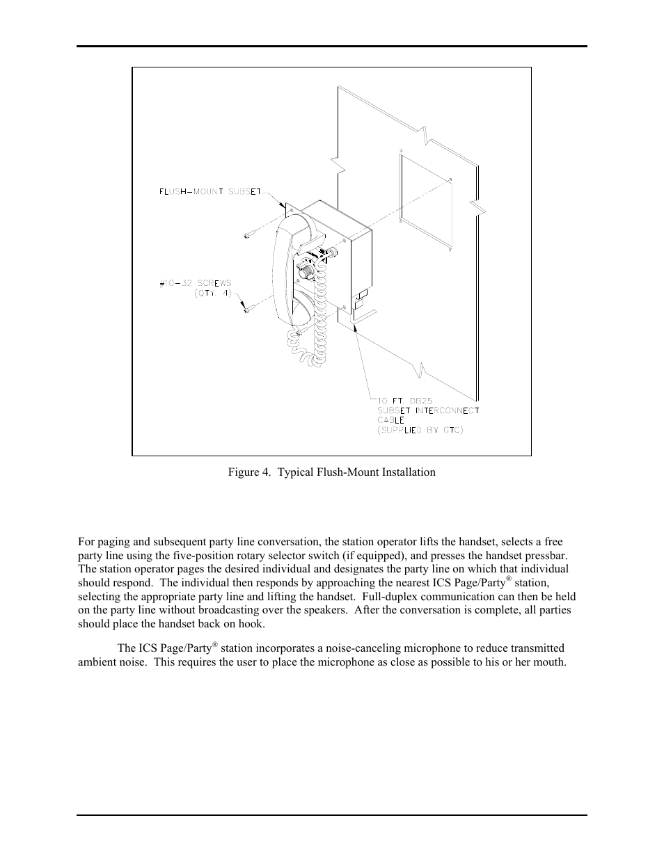 Operation | GAI-Tronics ICS  Page/Party Flush-mount Subset User Manual | Page 4 / 6