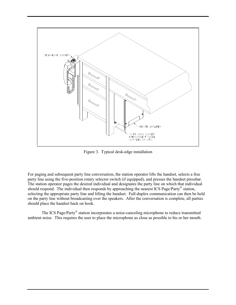 Operation | GAI-Tronics ICS  Page/Party Desk-edge Subset User Manual | Page 3 / 5