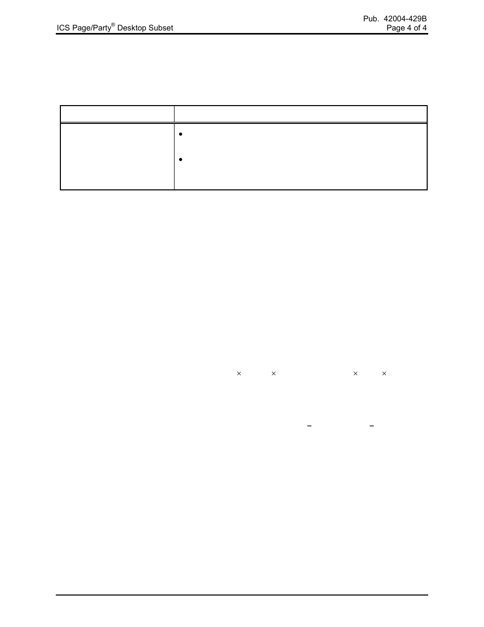 Troubleshooting, Specifications | GAI-Tronics ICS  Page/Party Desktop Subset User Manual | Page 4 / 5