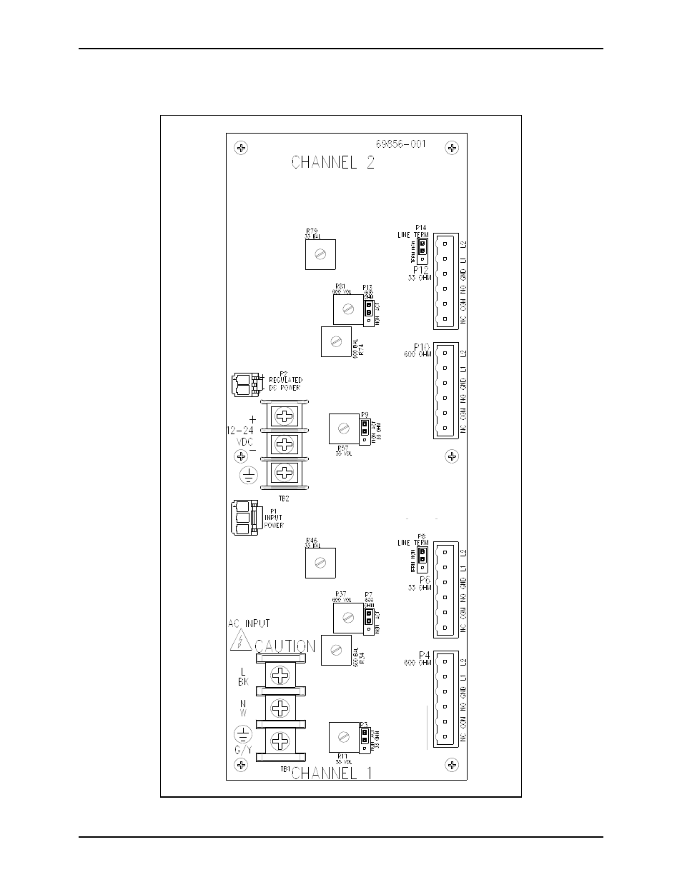 Field wiring | GAI-Tronics 370-301 Dual Channel 600-Ohm to 33-Ohm Converter User Manual | Page 4 / 10