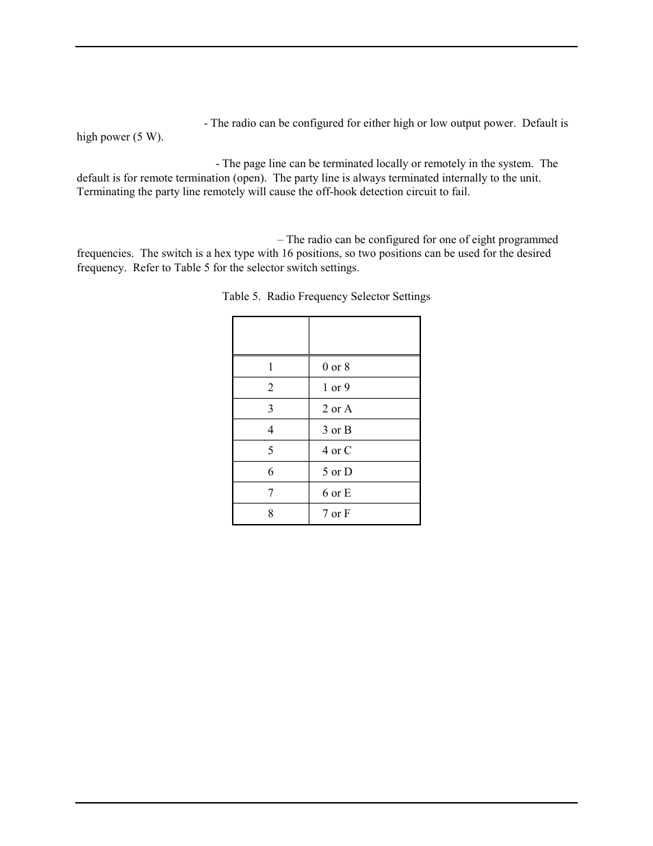 Settings and adjustments, Jumper settings, Selector switches | GAI-Tronics 370-400 UHF and VHF Page/Party Radio Couplers User Manual | Page 9 / 14