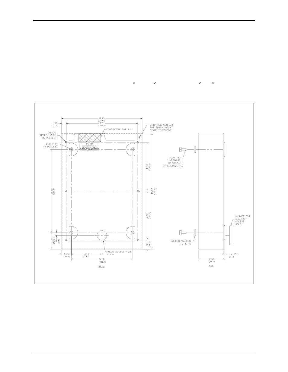 Specifications | GAI-Tronics 238-001RT6 Stainless Steel Surface Mount Enclosure User Manual | Page 3 / 4