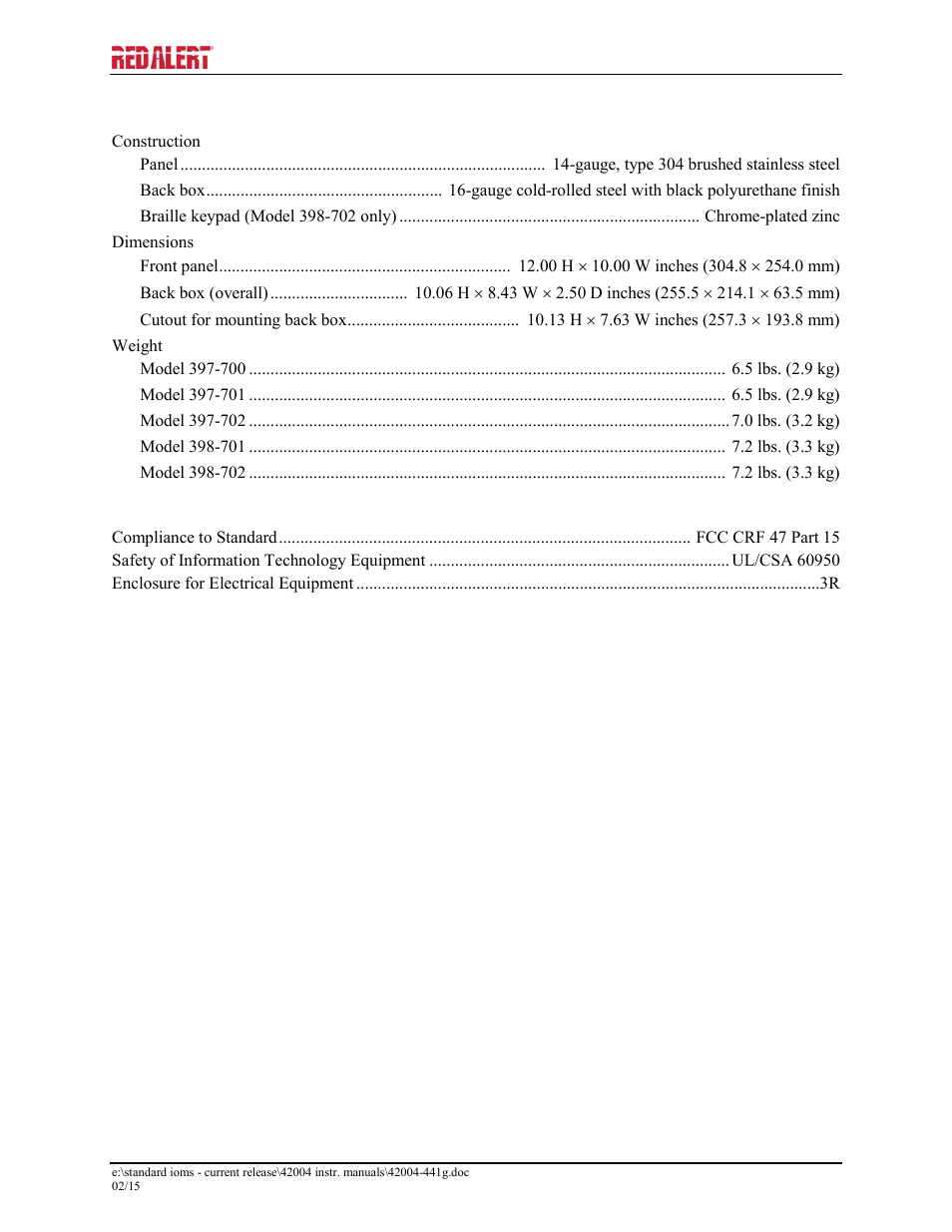 GAI-Tronics 393-700 RED ALERT 300 Series Hands-free VoIP Telephone Manual User Manual | Page 25 / 27