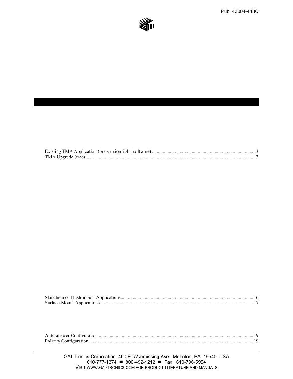 GAI-Tronics 227-005 SMART Auto-Dial Handset Telephones User Manual | 34 pages