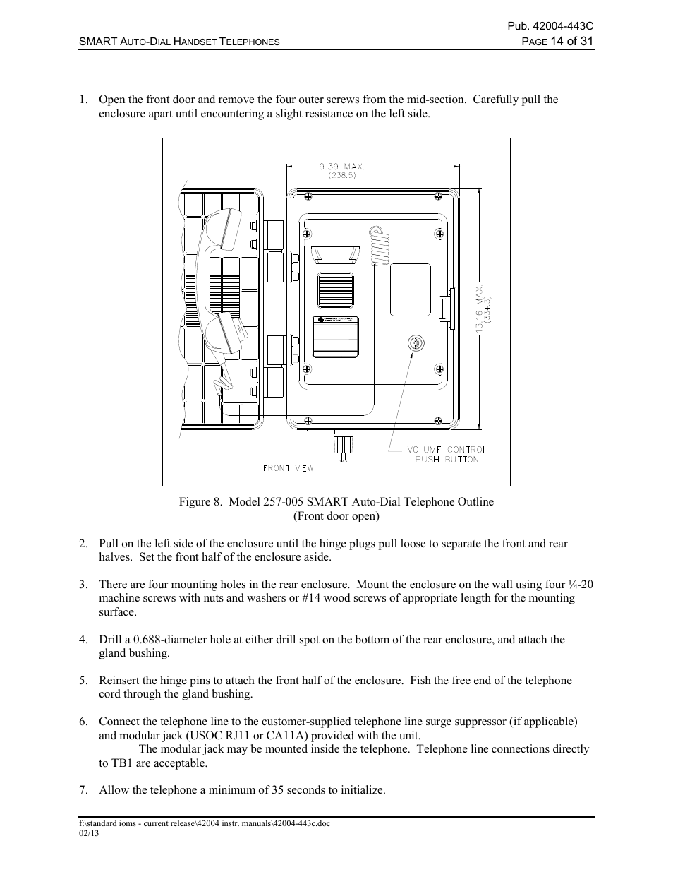 Model 257-005 | GAI-Tronics 227-005 SMART Auto-Dial Handset Telephones User Manual | Page 16 / 34