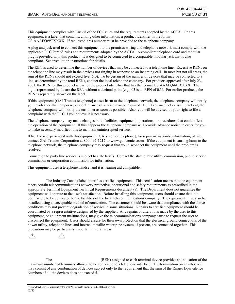 GAI-Tronics 227-005 SMART Auto-Dial Handset Telephones User Manual | Page 32 / 34