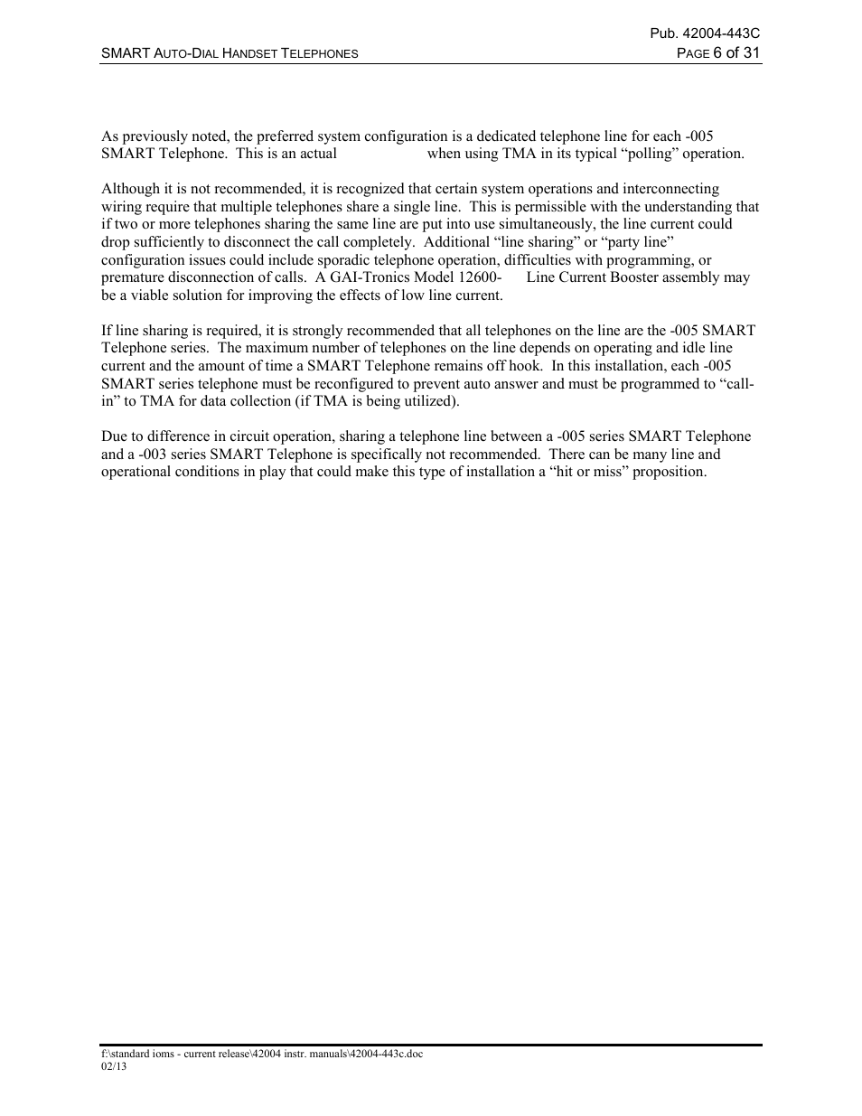 General installation guidelines | GAI-Tronics 227-005 SMART Auto-Dial Handset Telephones User Manual | Page 8 / 34