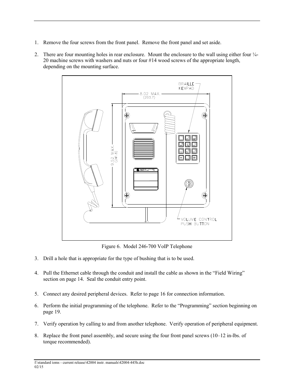 Model 246-700 | GAI-Tronics 226-700 Hanset VoIP Telephones with Keypad User Manual | Page 10 / 27