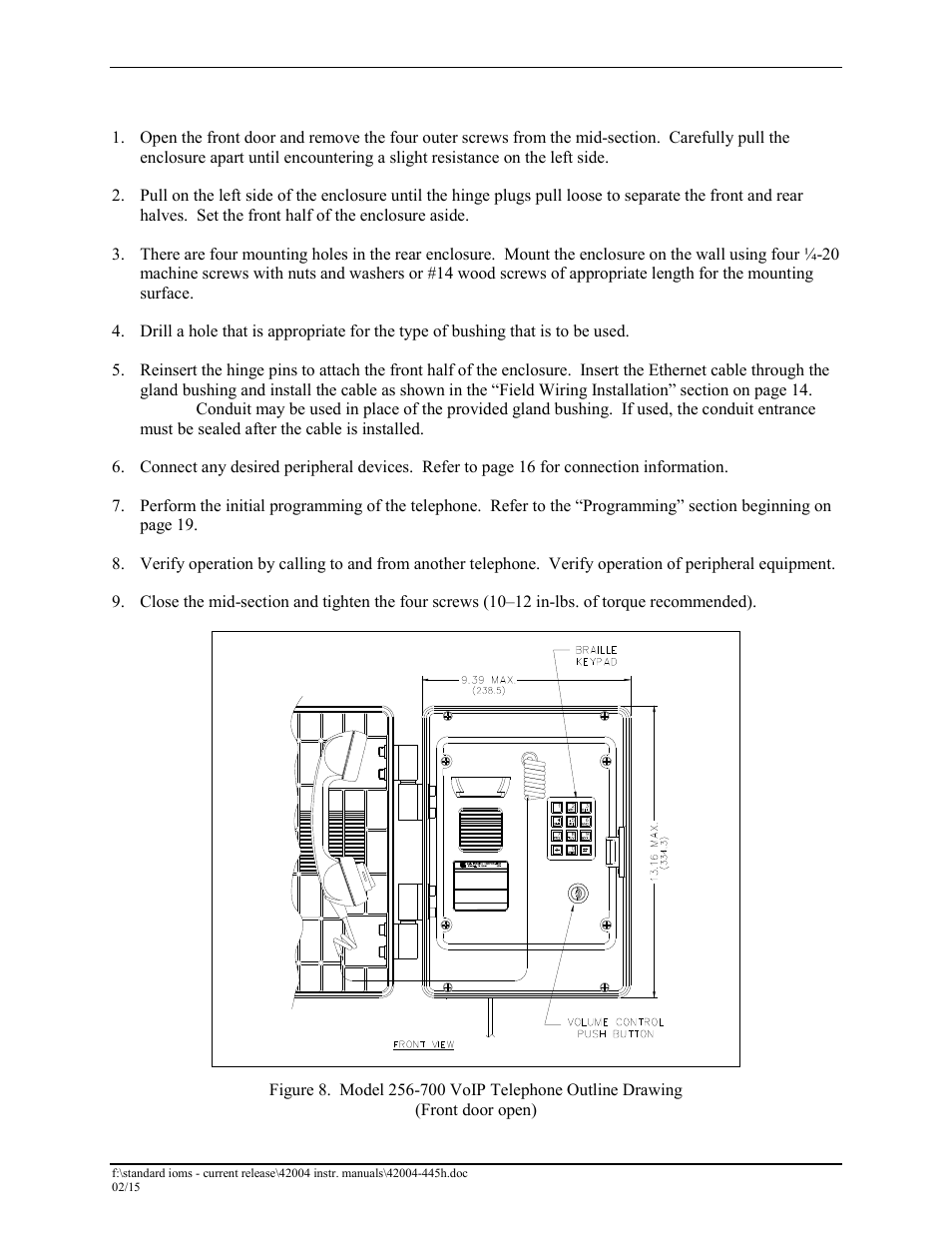 Model 256-700 | GAI-Tronics 226-700 Hanset VoIP Telephones with Keypad User Manual | Page 12 / 27