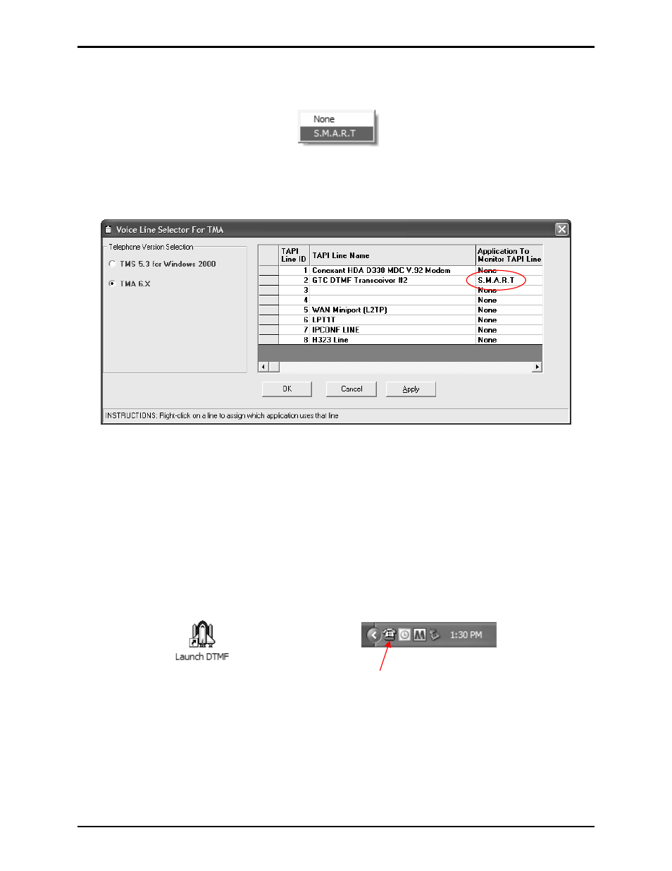 Launch dtmf | GAI-Tronics 12509-037 Telephone Management Application (TMA) Installation Bulletin (Ver. 7.3.3 and newer) User Manual | Page 15 / 20