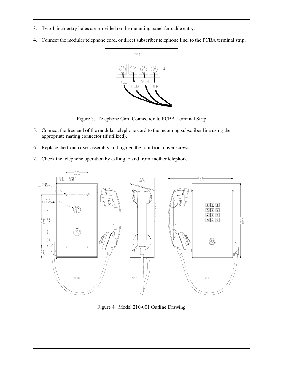 GAI-Tronics 210-001 Corridor Telephone User Manual | Page 3 / 10