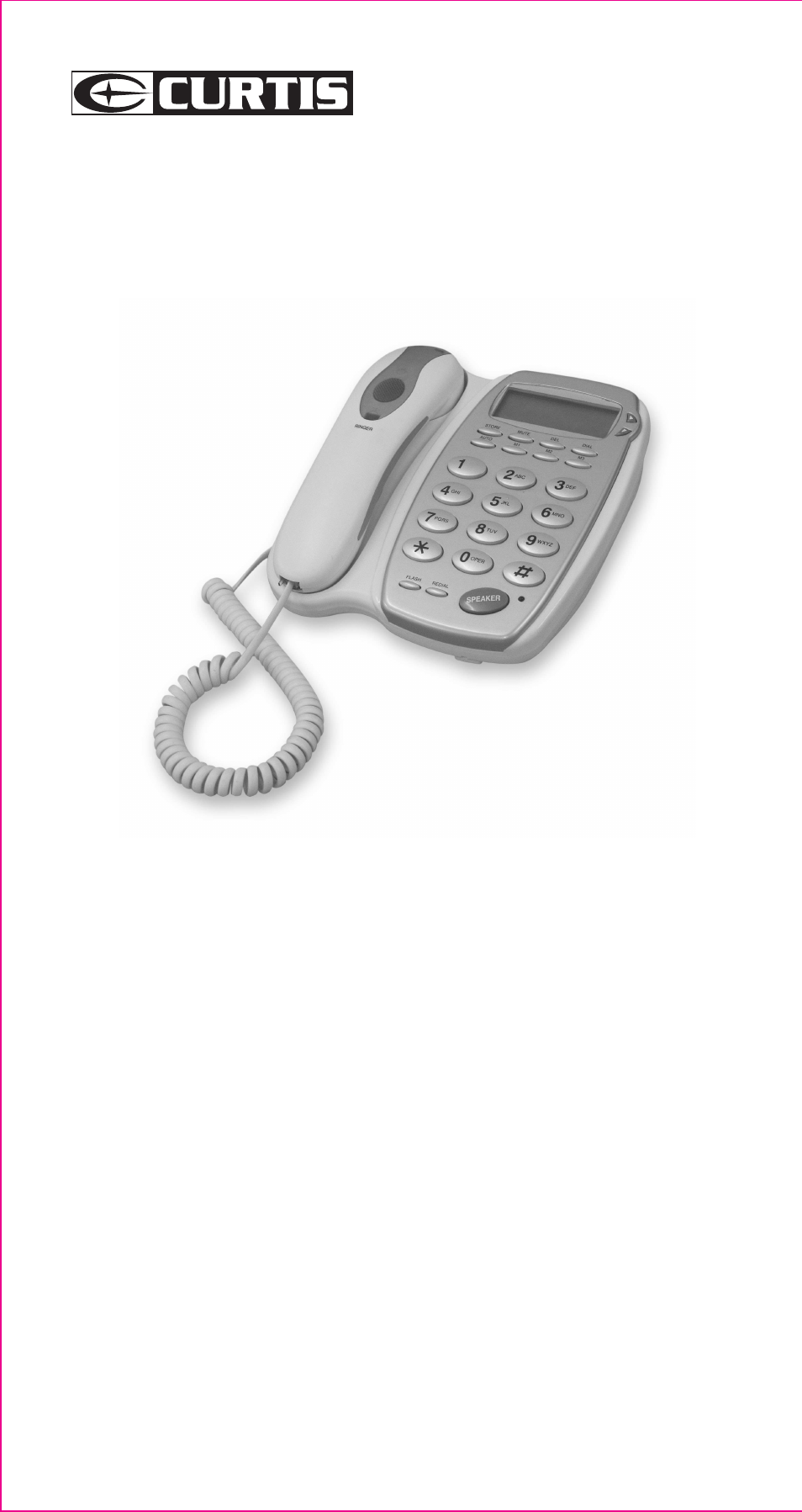 Curtis TID991 User Manual | 6 pages