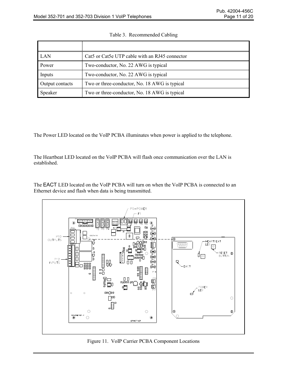 Status indication, Power, Heartbeat | Eact | GAI-Tronics 352-701 UL Class 1 Division 1 VoIP Telephones User Manual | Page 11 / 21