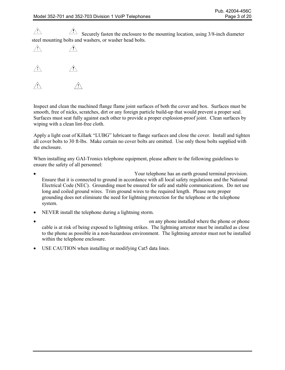 GAI-Tronics 352-701 UL Class 1 Division 1 VoIP Telephones User Manual | Page 3 / 21