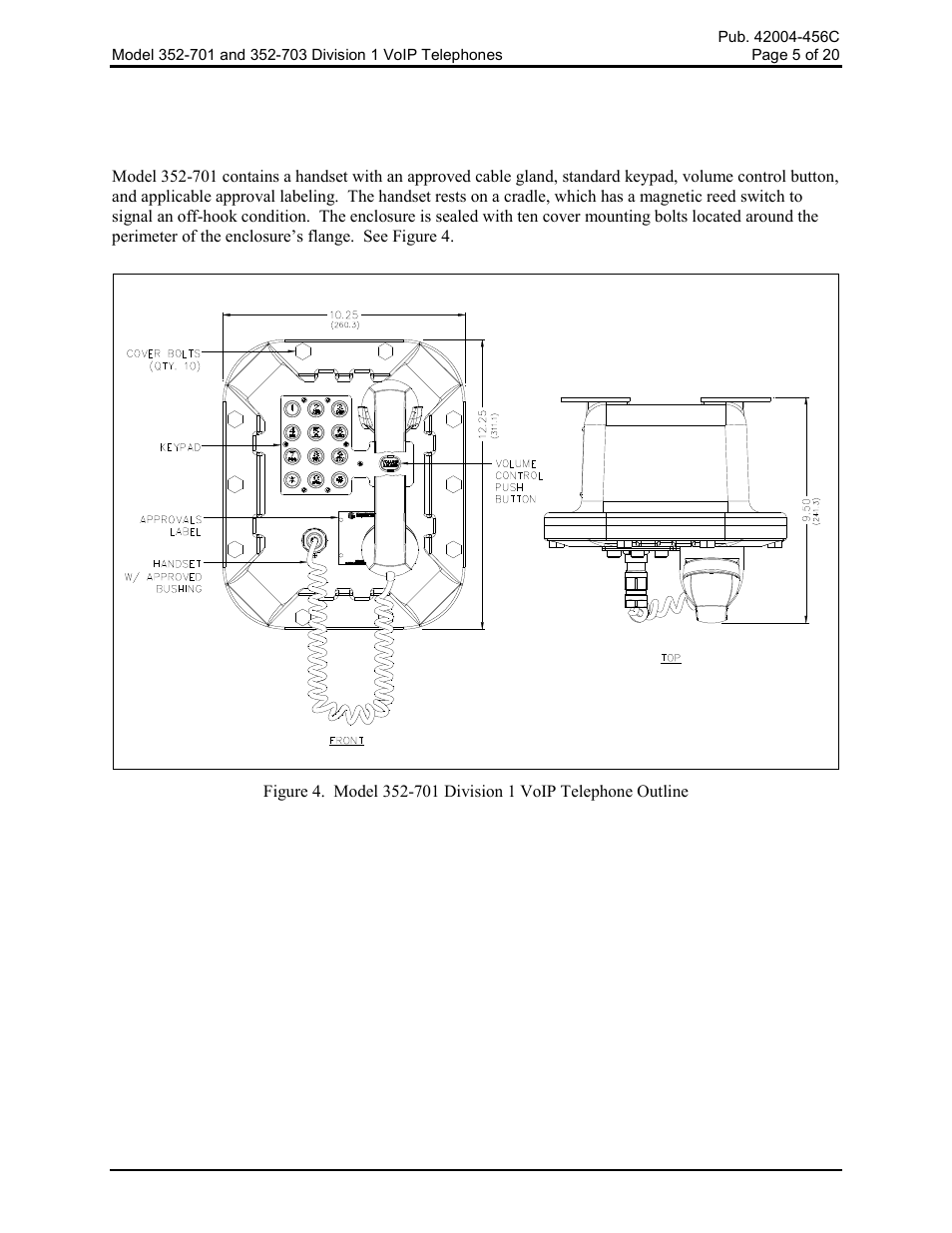 Hardware description, External | GAI-Tronics 352-701 UL Class 1 Division 1 VoIP Telephones User Manual | Page 5 / 21
