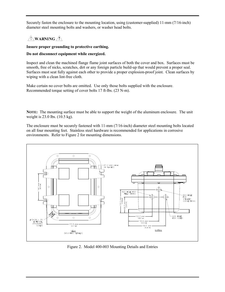 Mounting | GAI-Tronics 400-003 IEC / ATEX Zone 1 RigCom Station User Manual | Page 3 / 17