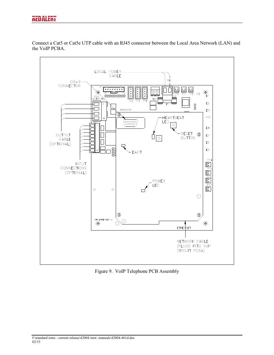 Network cable | GAI-Tronics 397-700CB RED ALERT VoIP Retro-fit Telephones User Manual | Page 15 / 24