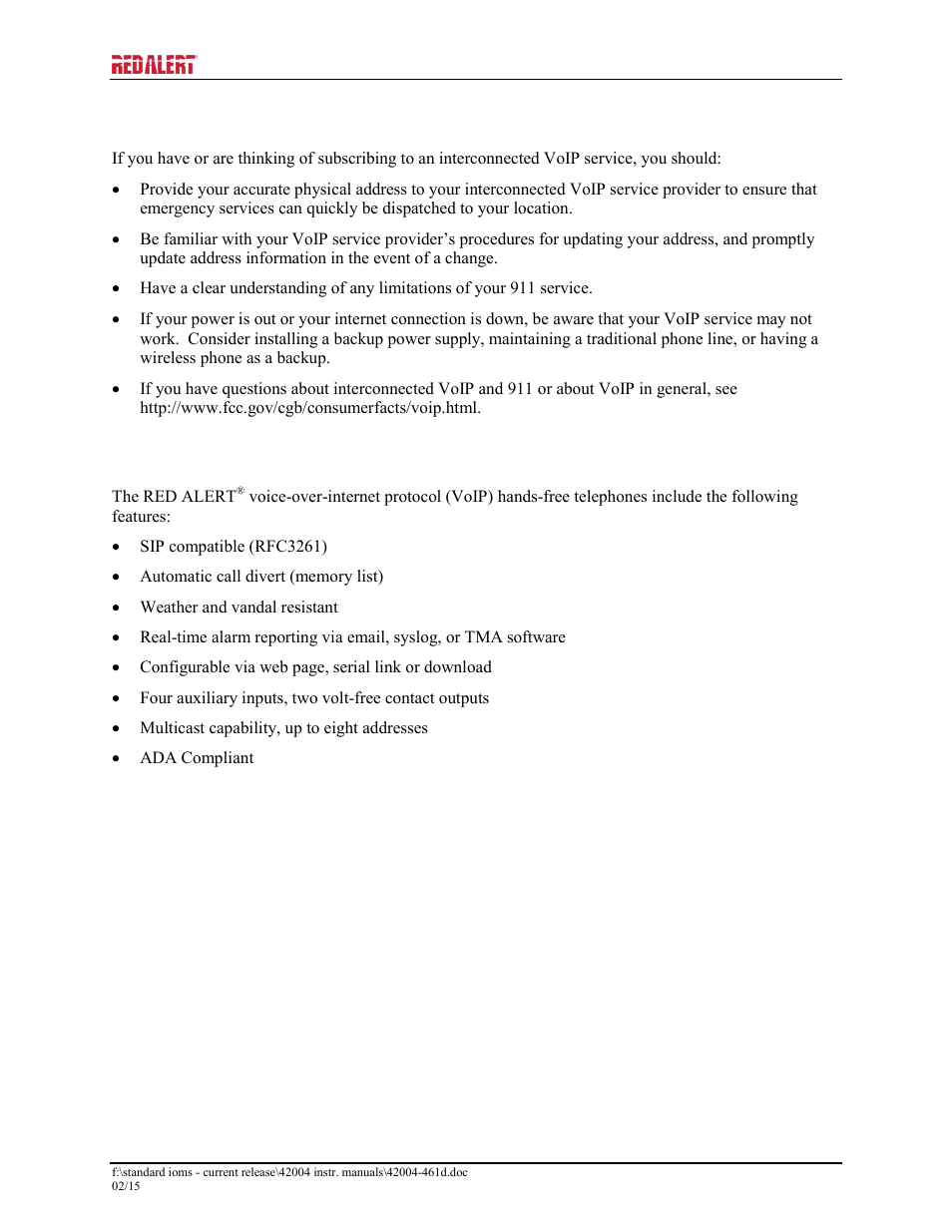 Tips for voip subscribers, Features and functions | GAI-Tronics 397-700CB RED ALERT VoIP Retro-fit Telephones User Manual | Page 5 / 24