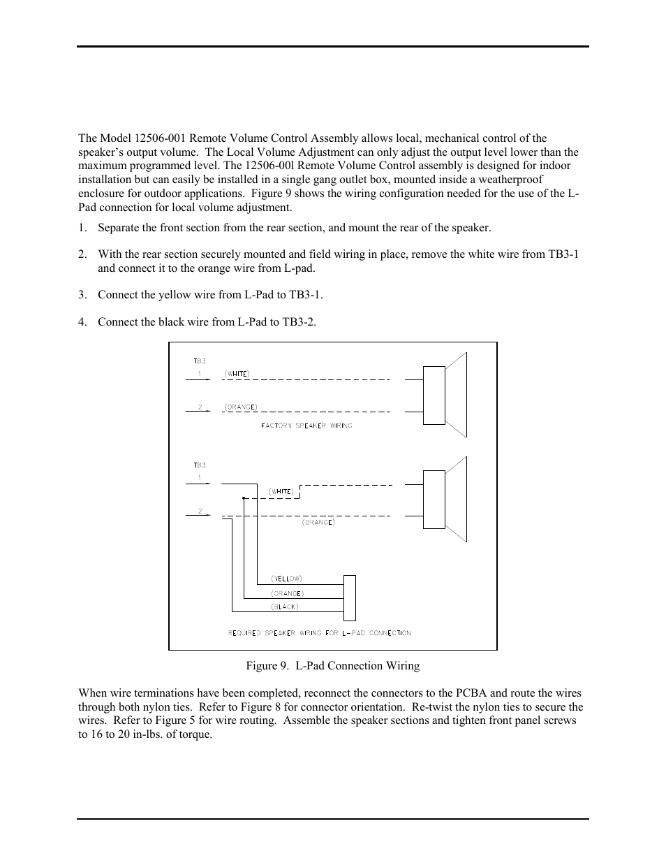 Field installed options, Model 12506-001 remote volume control assembly | GAI-Tronics 13382 WiFi and VoIP Addressable Amplified Speakers Manual User Manual | Page 24 / 27