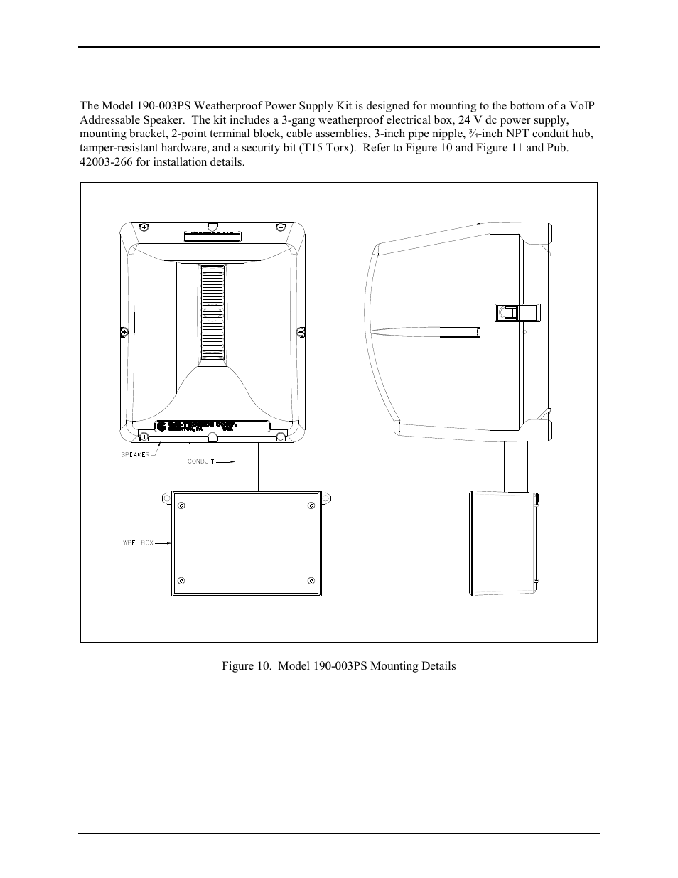 Model 190-003ps weatherproof power supply kit | GAI-Tronics 13382 WiFi and VoIP Addressable Amplified Speakers Manual User Manual | Page 25 / 27